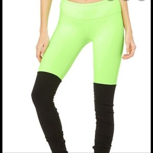 Alo Goddess Yoga pants leggings neon green